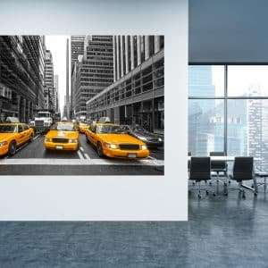 תמונת קנבס - מוניות ניו יורק למשרד ולעיצוב הבית, לחדרי שינה או למטבח
