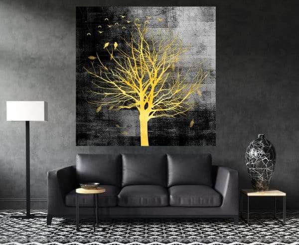 תמונת קנבס - עץ אור הלילה לסלון לעיצוב הבית, לחדרי שינה או למטבח