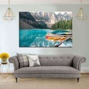 תמונת קנבס לסלון לעיצוב הבית אגם מורנה
