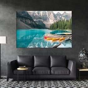 תמונת קנבס לסלון לעיצוב הבית אגם מורנה