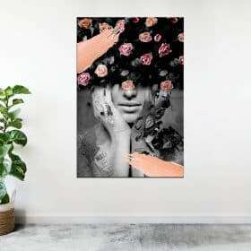 תמונת אומנות - אשת הפרחים לסלון לעיצוב הבית