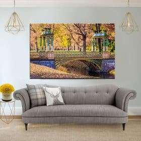 תמונת קנבס גשר בסתיו לסלון לעיצוב הבית