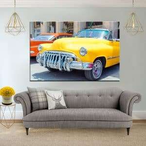 תמונת קנבס הוואנה הצהובה לסלון לעיצוב הבית