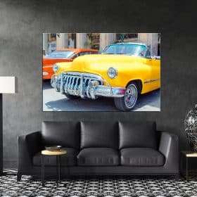 תמונת קנבס הוואנה הצהובה לסלון לעיצוב הבית