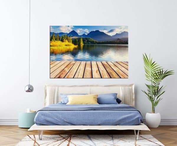 תמונת קנבס - המזח מול האגם הסלובקי לסלון לעיצוב הבית