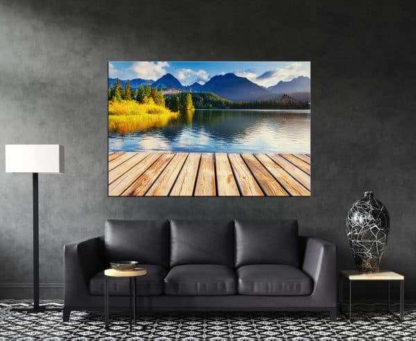 תמונת קנבס - המזח מול האגם הסלובקי לסלון לעיצוב הבית
