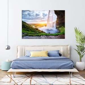 תמונת קנבס המפל האיסלנדי 2 לסלון לעיצוב הבית