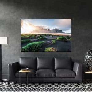 תמונת קנבס חוף סטוקסנס איסלנד לסלון לעיצוב הבית