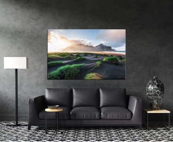 תמונת קנבס חוף סטוקסנס איסלנד לסלון לעיצוב הבית