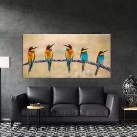 תמונת קנבס מפגש הציפורים לסלון לעיצוב הבית