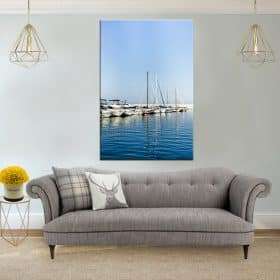 תמונת קנבס - סירות המזח לסלון לעיצוב הבית
