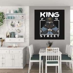 תמונת קנבס פאג מלך הרחוב לסלון לעיצוב הבית