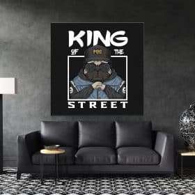 תמונת קנבס פאג מלך הרחוב לסלון לעיצוב הבית