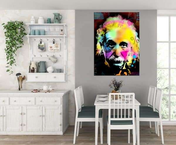 תמונת קנבס פופ ארט איינשטיין לסלון לעיצוב הבית