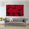תמונת קנבס - פרחי פויסטיה אדום לסלון לעיצוב הבית