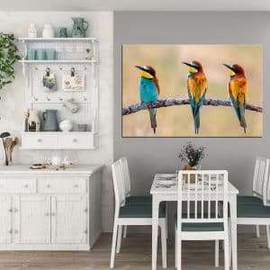 תמונת קנבס ציפורים על הענף לסלון לעיצוב הבית