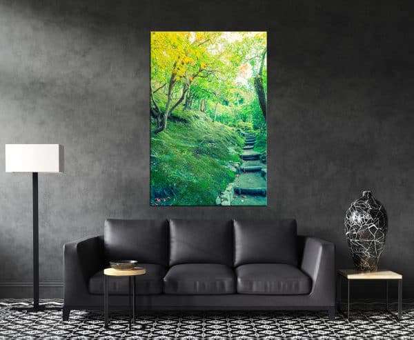 תמונת קנבס - שביל היער הירוק לסלון לעיצוב הבית