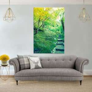 תמונת קנבס - שביל היער הירוק לסלון לעיצוב הבית