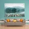 תמונת זכוכית - נוף האגם האלפיני לעיצוב הבית על קיר בסלון