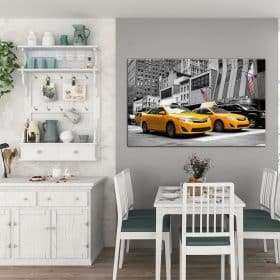 תמונת קנבס מוניות ניו יורקיות לסלון לעיצוב הבית