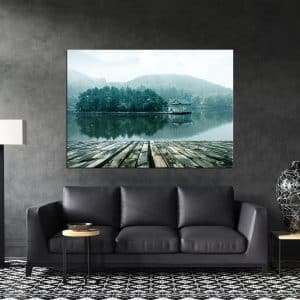 תמונת קנבס האגם האלפיני לסלון לעיצוב הבית