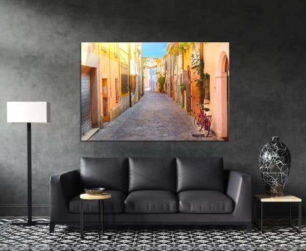 תמונת קנבס הסמטה האיטלקית לסלון לעיצוב הבית