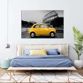 תמונת קנבס הקלסיקה הצהובה ברומא לסלון לעיצוב הבית