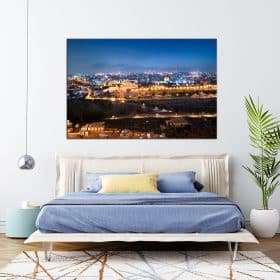תמונת קנבס ירושלים הקדושה בערב לסלון לעיצוב הבית
