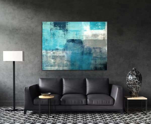 תמונת קנבס אבסטרקט מצולות הים לסלון לעיצוב הבית