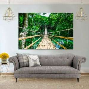 תמונת קנבסגשר הבמבוק ביער לסלון לעיצוב הבית