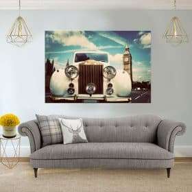 תמונת קנבס הקלאסיקה הלבנה בלונדון לסלון לעיצוב הבית