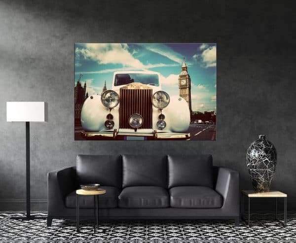 תמונת קנבס הקלאסיקה הלבנה בלונדון לסלון לעיצוב הבית