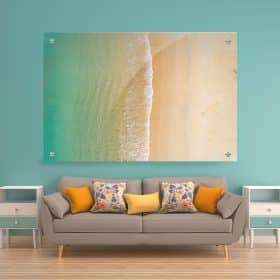 תמונת זכוכית - ים יבשה לעיצוב הבית על קיר בסלון