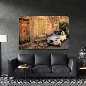 תמונת קנבס מכונית צרפתית קלאסית לסלון לעיצוב הבית