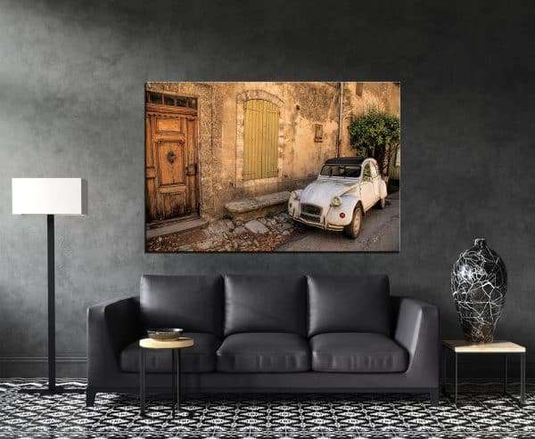תמונת קנבס מכונית צרפתית קלאסית לסלון לעיצוב הבית