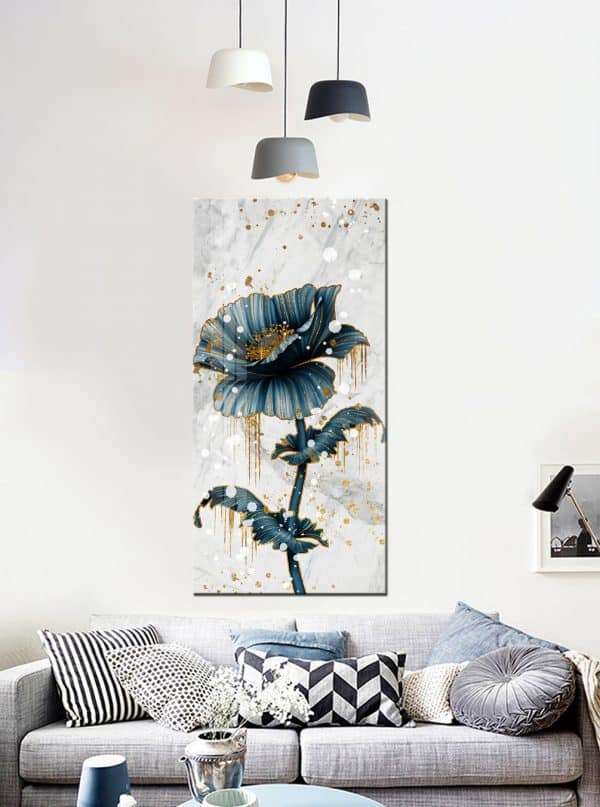 תמונת קנבס הפרח הפתוח לסלון לעיצוב הבית
