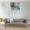 תמונת קנבס זברה נוזל הצבע לסלון לעיצוב הבית