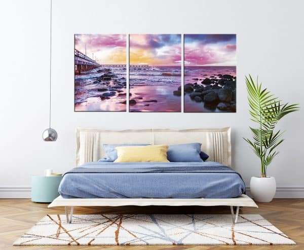 תמונות קנבס חוף הסגול לסלון לעיצוב הבית, לחדרי שינה או למטבח