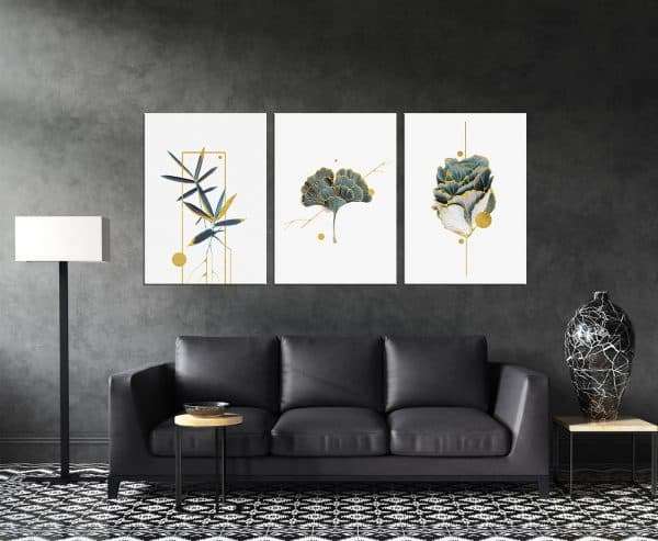 תמונת קנבס צמחים מינימליסטים לסלון לעיצוב הבית