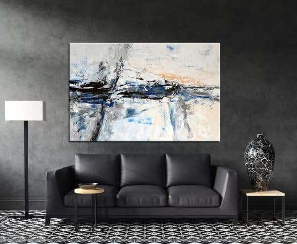 תמונת קנבס אבסטרקט אומנותי איזון לסלון לעיצוב הבית