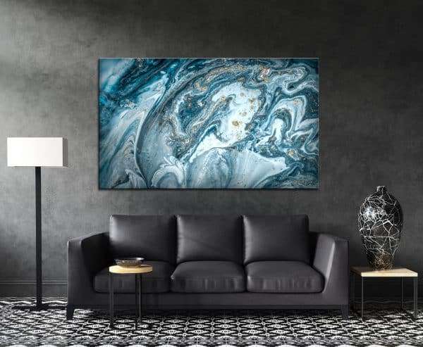 תמונת קנבס לסלון אבסטרקט ענני מים לעיצוב הבית