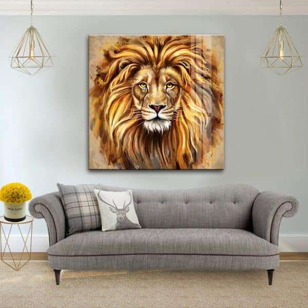תמונת קנבס אריה אפריקאי לסלון לעיצוב הבית