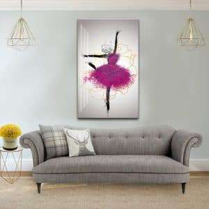 תמונת קנבס רקדנית הפרח הלבן 2 לסלון לעיצוב הבית