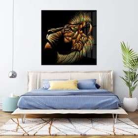 תמונת קנבס אריה בוהה לסלון לעיצוב הבית
