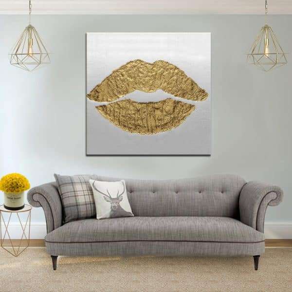 תמונת קנבס שפתיים יוקרתיות לסלון לעיצוב הבית