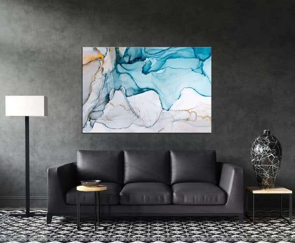 תמונת קנבס שיש סבוני כחול אפור לסלון לעיצוב הבית