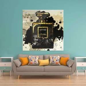 תמונת זכוכית - שנאל שחור לעיצוב הבית על קיר בסלון