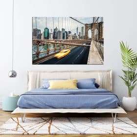 תמונת קנבס גשר ברוקלין המהיר לסלון לעיצוב הבית