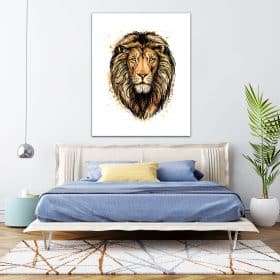 תמונת קנבס דיוקן האריה לסלון לעיצוב הבית