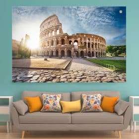 תמונת זכוכית הקולוסיאום ברומא לסלון לעיצוב הבית
